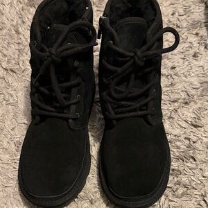 UGG Black Suede Ankle Boots